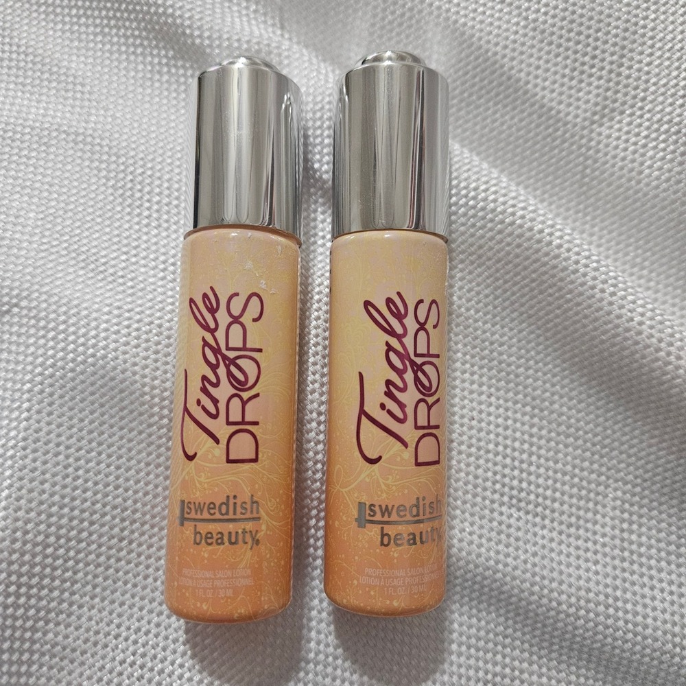 Lot of 2 Swedish Beauty Tingle Drops Tanning Lotion Additive 1 fl oz Each NEW